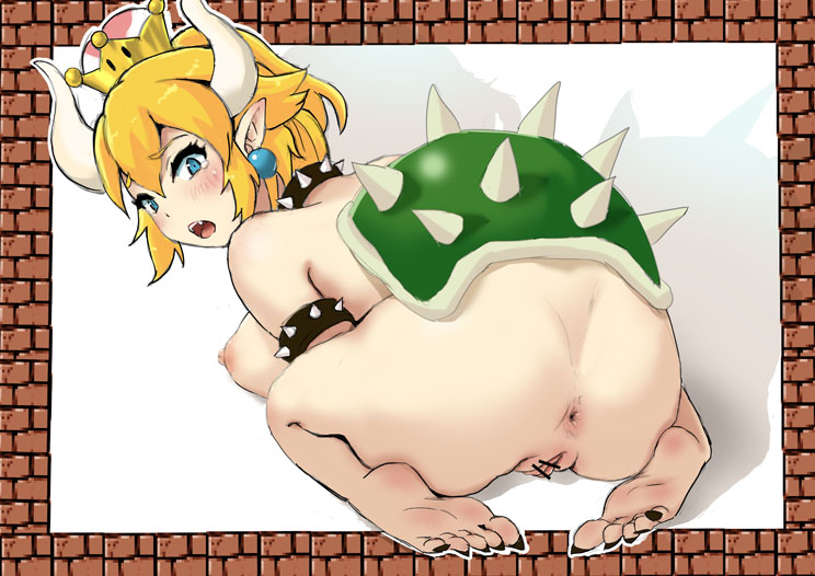 bowsette (mario and 1 more) drawn by borusen