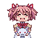kaname madoka and kyubey (mahou shoujo madoka magica) drawn by mikage_(wp)