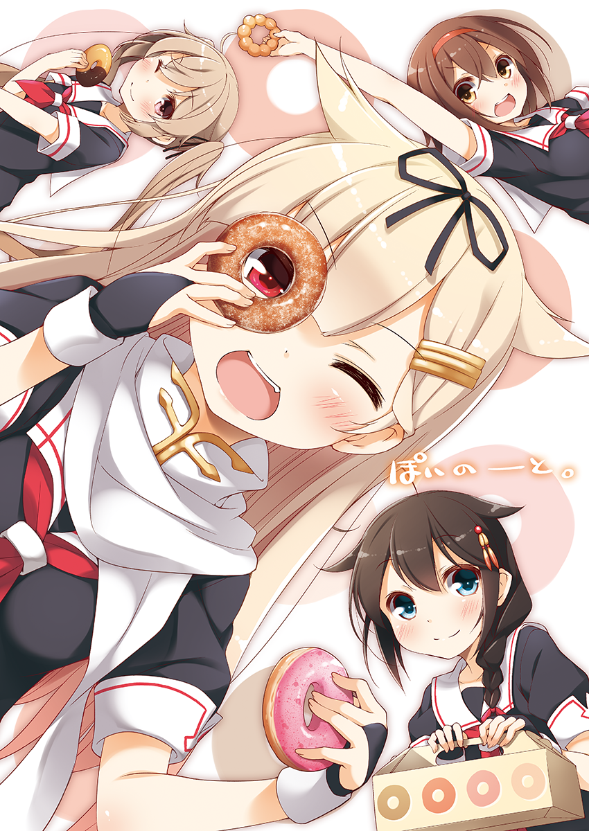 shigure, yuudachi, shigure kai ni, yuudachi kai ni, murasame, and 1 more (kantai collection) drawn by yume_no_owari