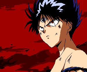 hiei (yu yu hakusho and 1 more) drawn by anonymous_(japanese)