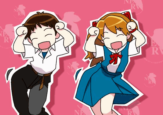 souryuu asuka langley and ikari shinji (neon genesis evangelion) drawn by kirita_asami