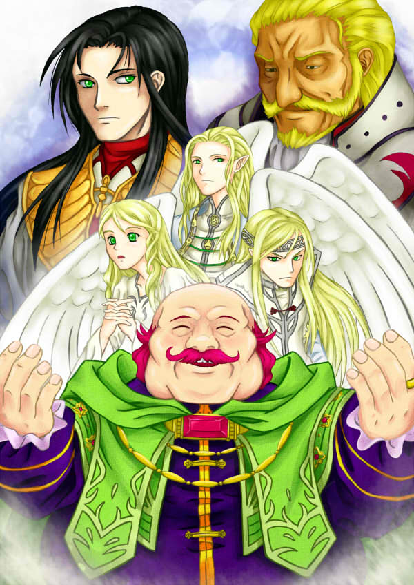 leanne, reyson, rafiel, sephiran, oliver, and 1 more (fire emblem and 1 more) drawn by purutoppu_(toranohige)