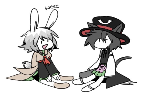 enraku tsubakura and houlen yabusame (len'en) drawn by ling_s