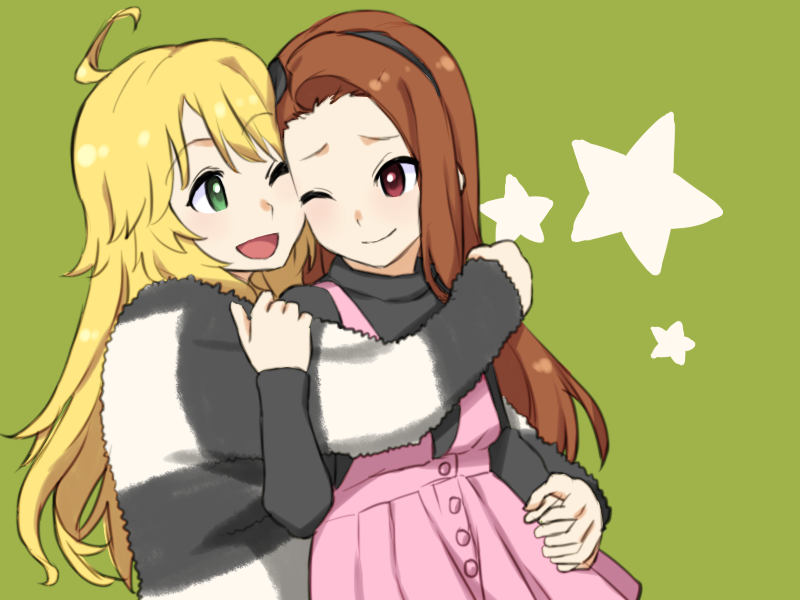 hoshii miki and minase iori (idolmaster) drawn by hisakawa_riho