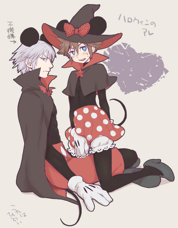 sora, riku, mickey mouse, and minnie mouse (kingdom hearts and 1 more) drawn by ng_sam