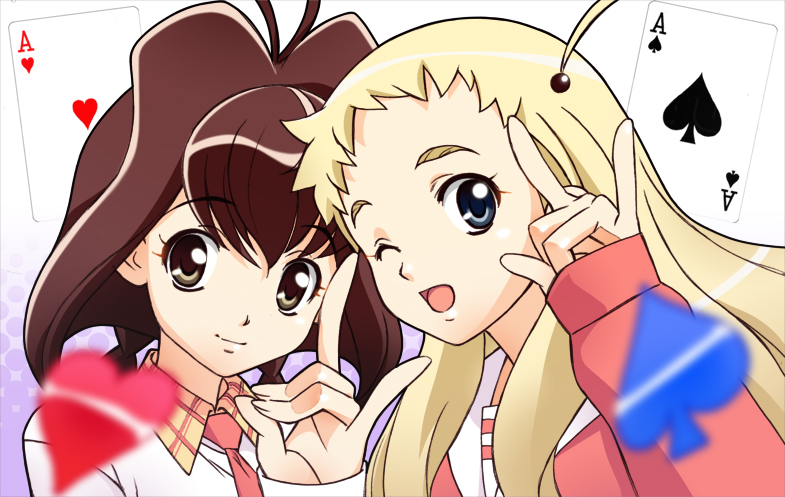 nanohana jiyuu and yagyuu freesia (jubei-chan) drawn by nyoro_(nyoronyoro000)