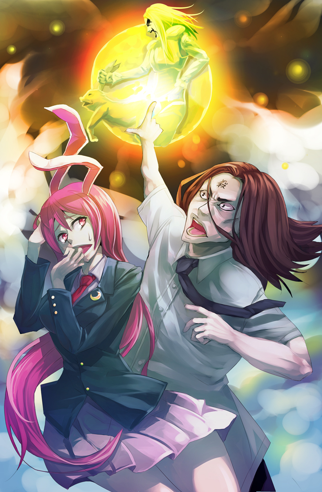 reisen udongein inaba and johannes krauser ii (touhou and 1 more) drawn by kibanda_gohan