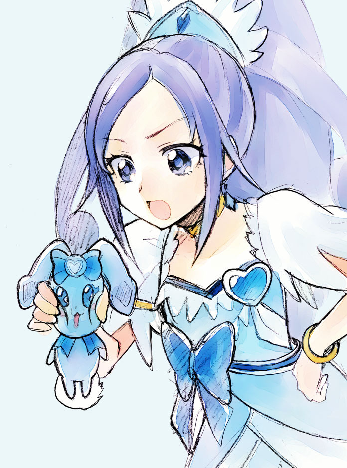 hishikawa rikka, cure diamond, and rakeru (precure and 1 more) drawn by kurochiroko