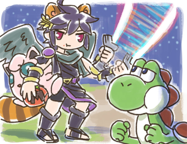 jigglypuff, yoshi, and dark pit (pokemon and 5 more) drawn by nopepe