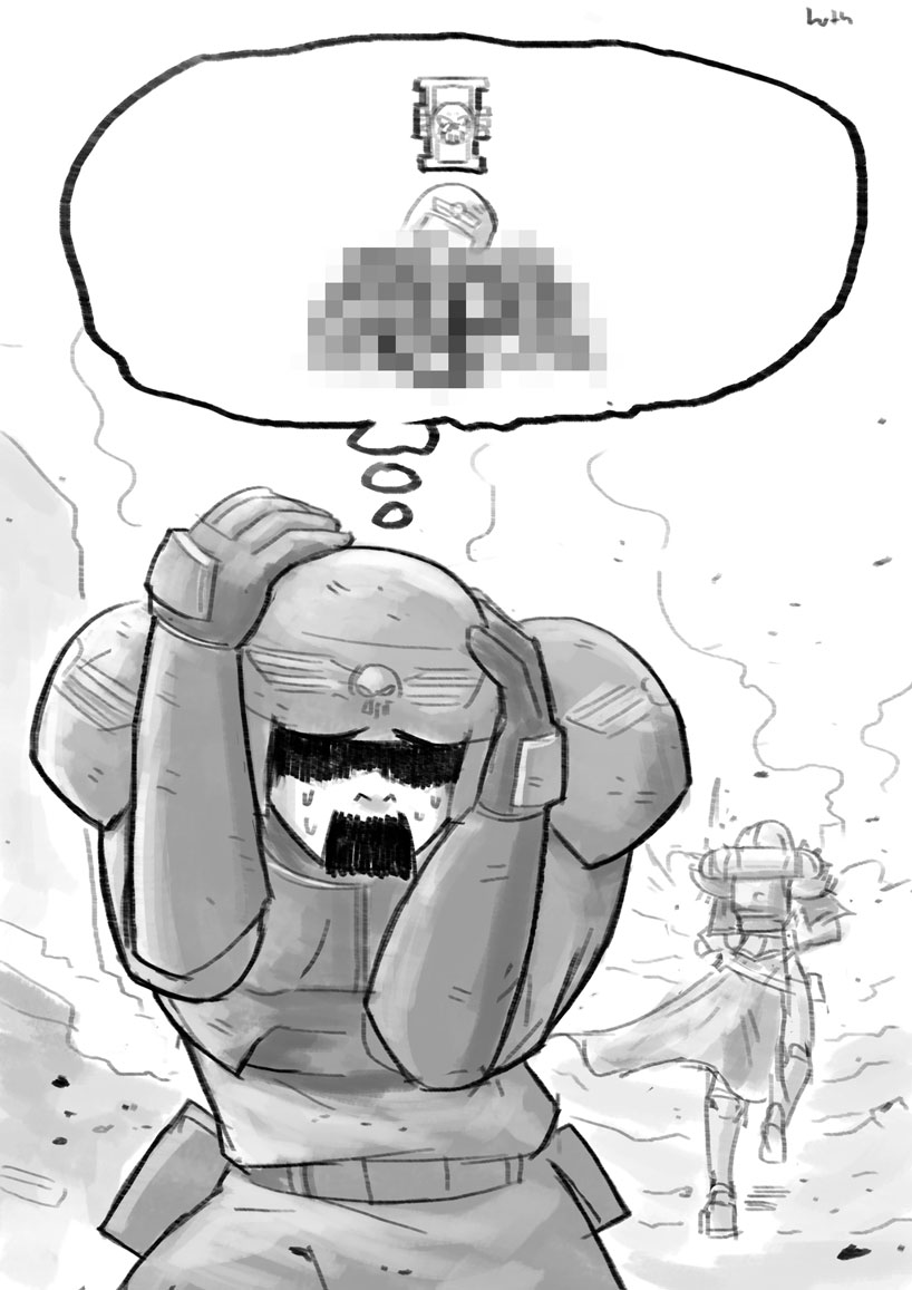 adepta sororitas and astra militarum (warhammer 40k) drawn by lutherniel