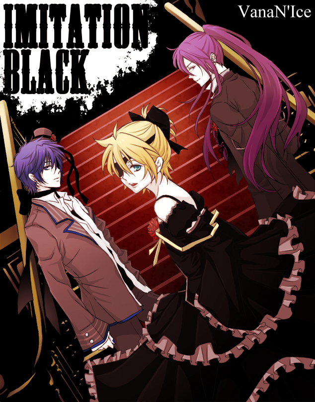 kagamine len, kaito, and kamui gakupo (vocaloid and 1 more) drawn by mizu_(mizkiaaa)