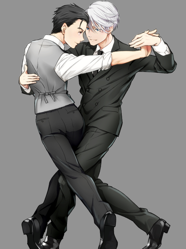 katsuki yuuri and viktor nikiforov (yuri!!! on ice) drawn by yamano_uzura