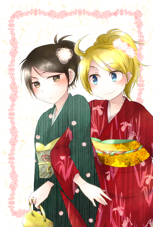 kageyama torako and kazamatsuri touma (hyakko) drawn by na_ma