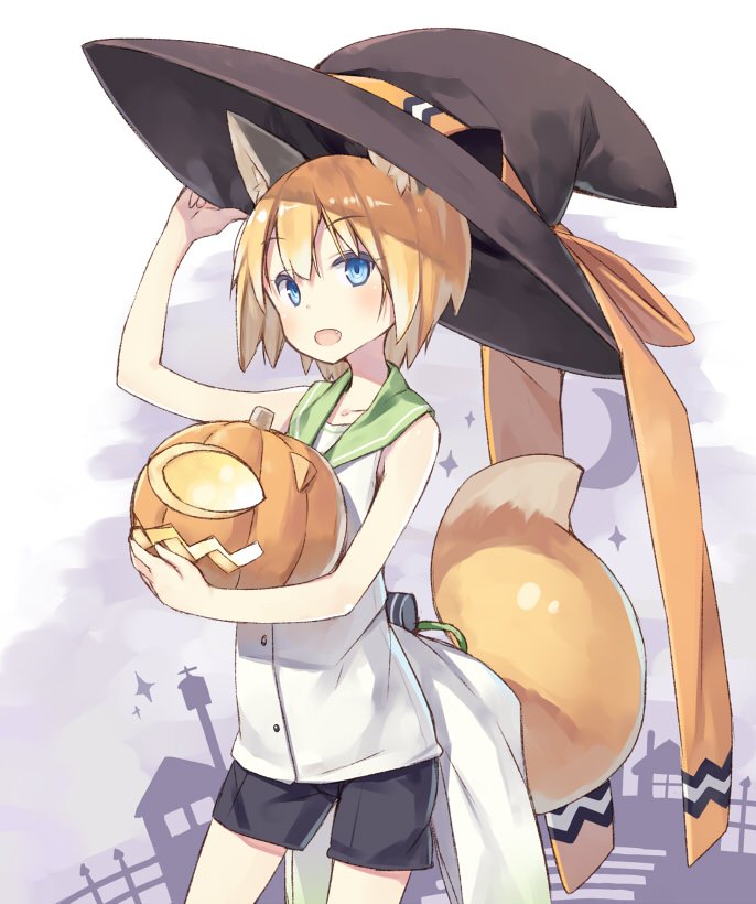 shiratama kitsune and kuroino (original) drawn by poco_(asahi_age)