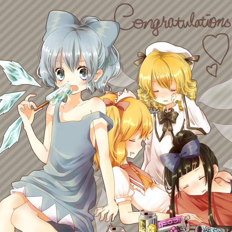 cirno, star sapphire, luna child, and sunny milk (touhou and 1 more) drawn by umi_(umi02)