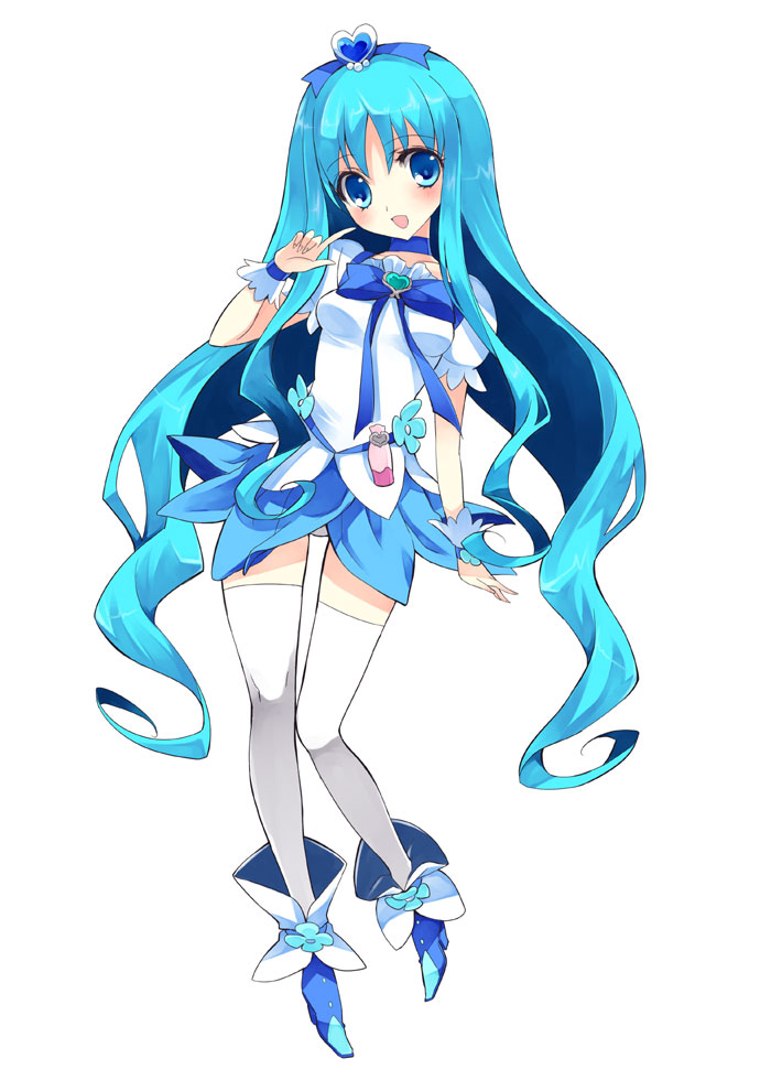 kurumi erika and cure marine (precure and 1 more) drawn by yukiwo