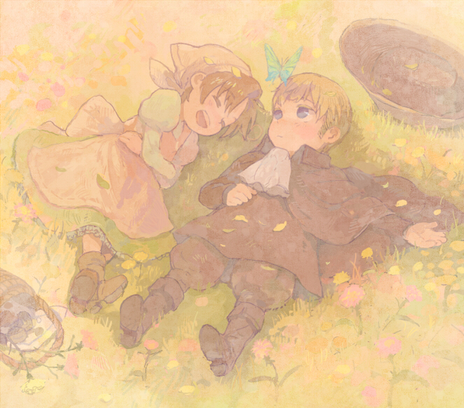 northern italy, holy roman empire, and chibitalia (axis powers hetalia) drawn by pon_(cielo)