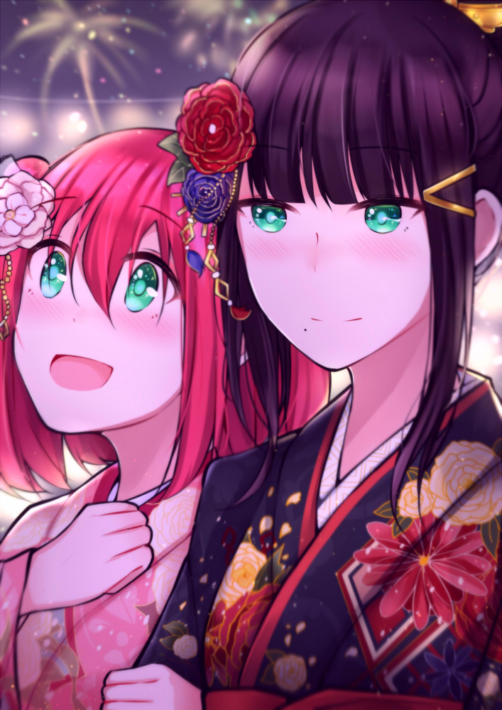 kurosawa dia and kurosawa ruby (love live! and 1 more) drawn by aiwairanai