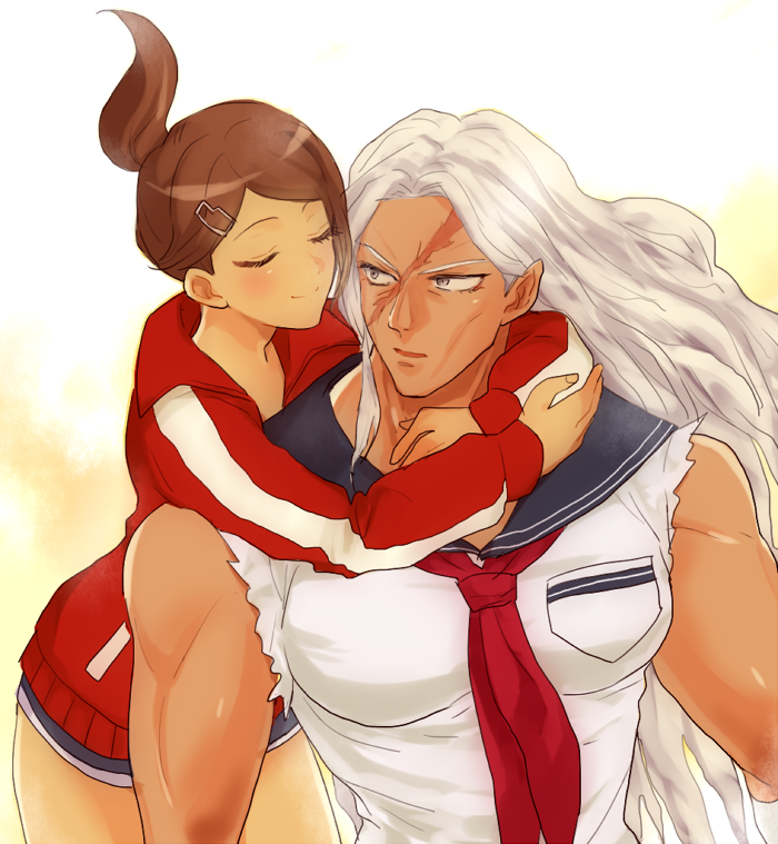 asahina aoi and ogami sakura (danganronpa and 1 more) drawn by kuzu800