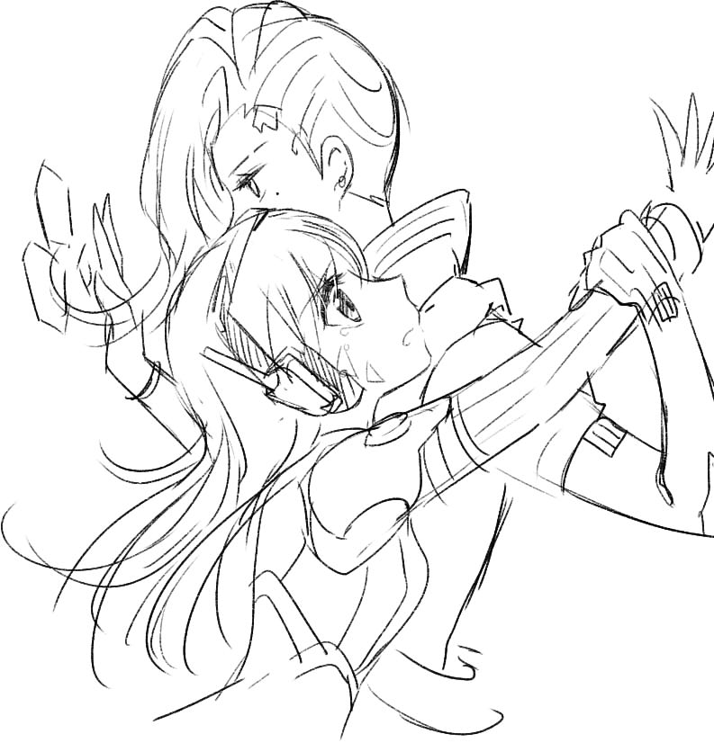 d.va and sombra (overwatch and 1 more) drawn by kaoruru_(sakuno2911)