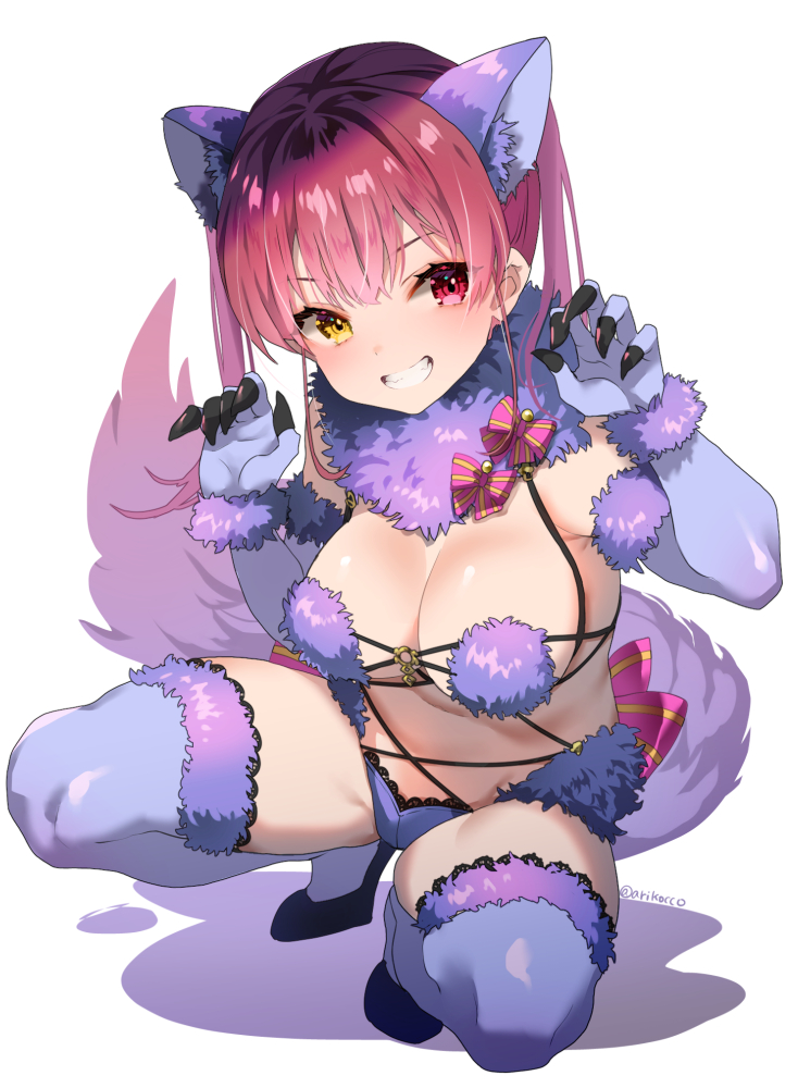 mash kyrielight and houshou marine (fate and 2 more) drawn by ariko_youichi