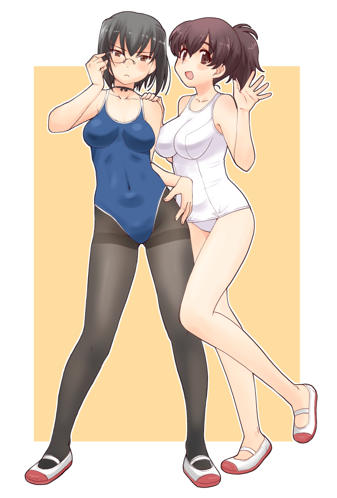kawashima momo and koyama yuzu (girls und panzer) drawn by uona_telepin