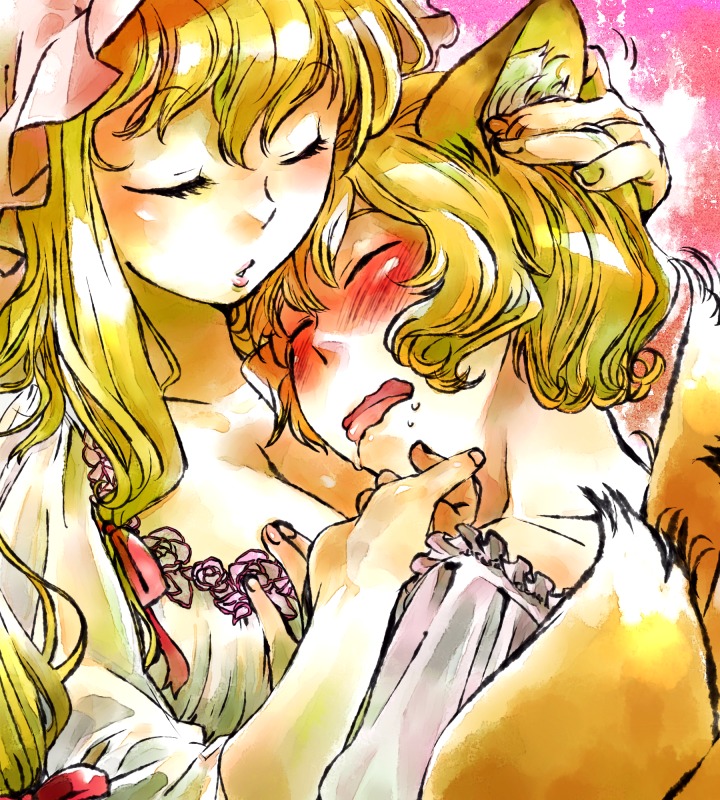 yakumo yukari and yakumo ran (touhou) drawn by yukataro