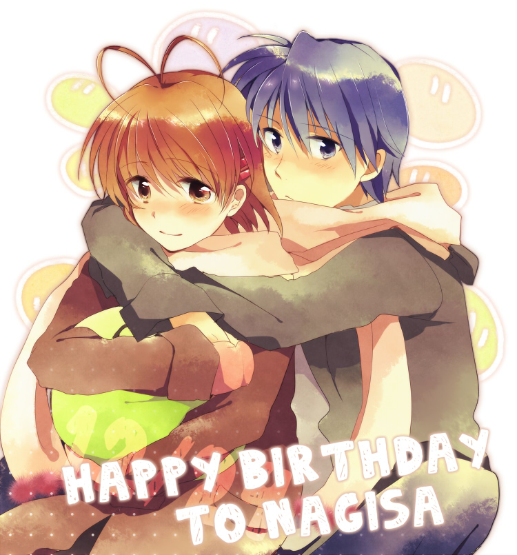 furukawa nagisa and okazaki tomoya (clannad and 1 more) drawn by takana_(nanao)