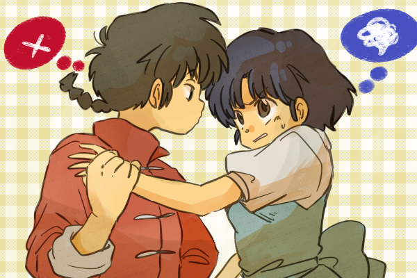 tendou akane and saotome ranma (ranma 1/2) drawn by uramai