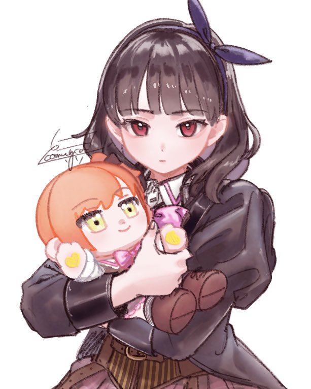 kuroki francisca yuria and amamiya sophia seren (assault lily) drawn by komuzuka