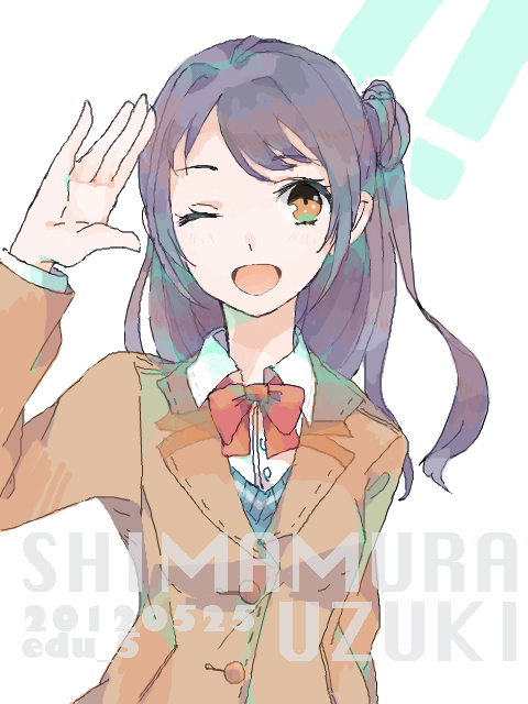 shimamura uzuki (idolmaster and 1 more) drawn by okd_chan