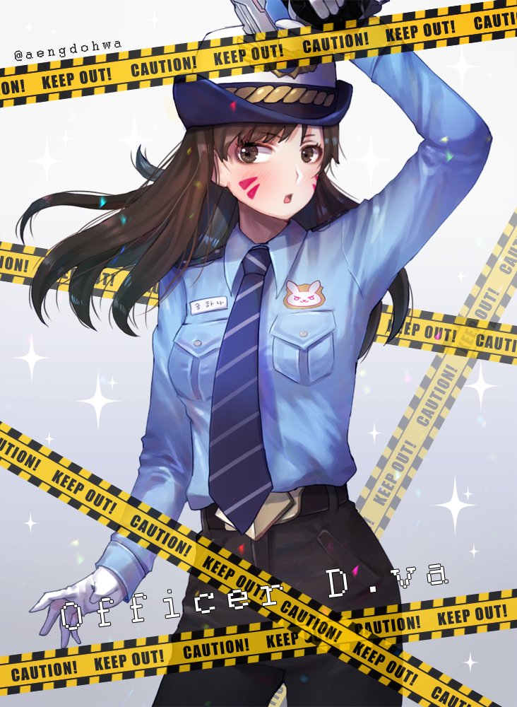 d.va and officer d.va (overwatch and 1 more) drawn by hanato_(seonoaiko)