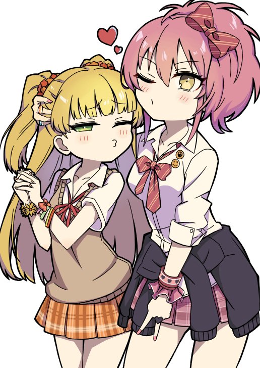 jougasaki mika and jougasaki rika (idolmaster and 1 more) drawn by taru_haru