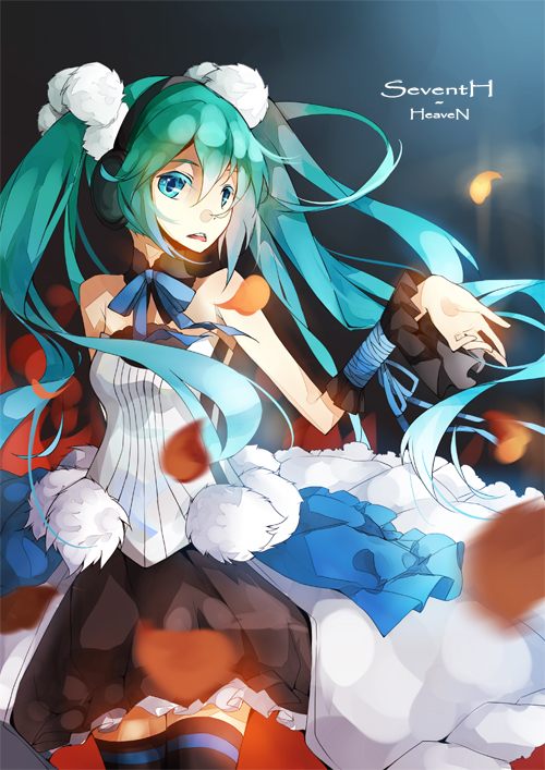 hatsune miku (vocaloid and 2 more) drawn by mewkoala
