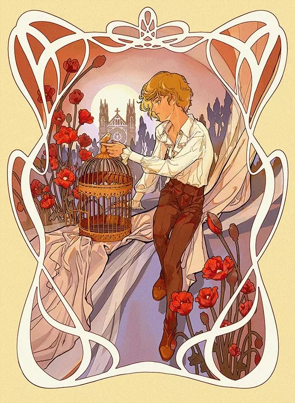 gilbert cocteau (kaze to ki no uta) drawn by luobote