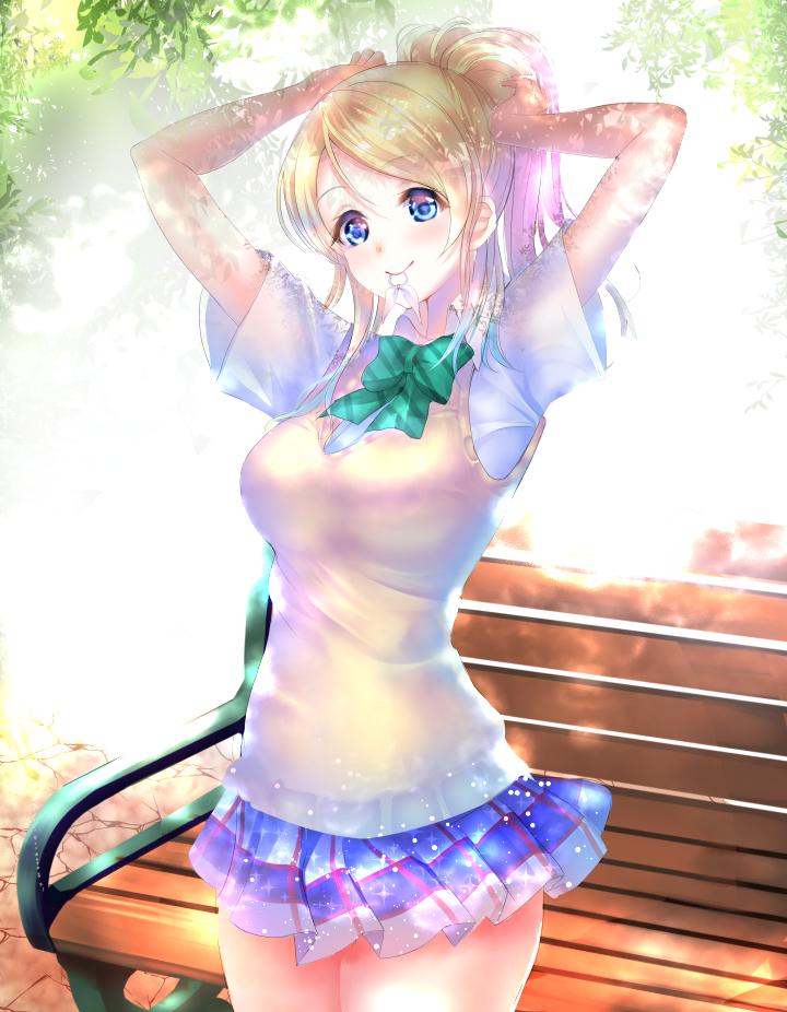 ayase eli (love live! and 1 more) drawn by ponytail_korosuke