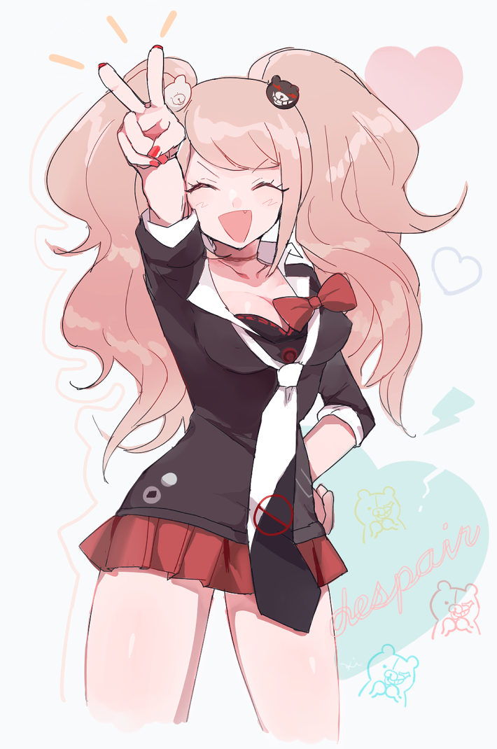 enoshima junko (danganronpa and 1 more) drawn by kiyu_tsuitta