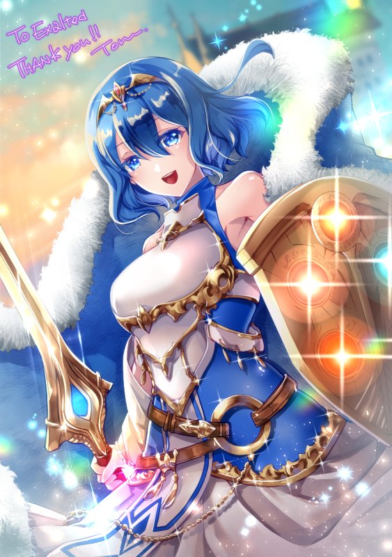 lucina and female morgan (fire emblem and 2 more) drawn by skyscope