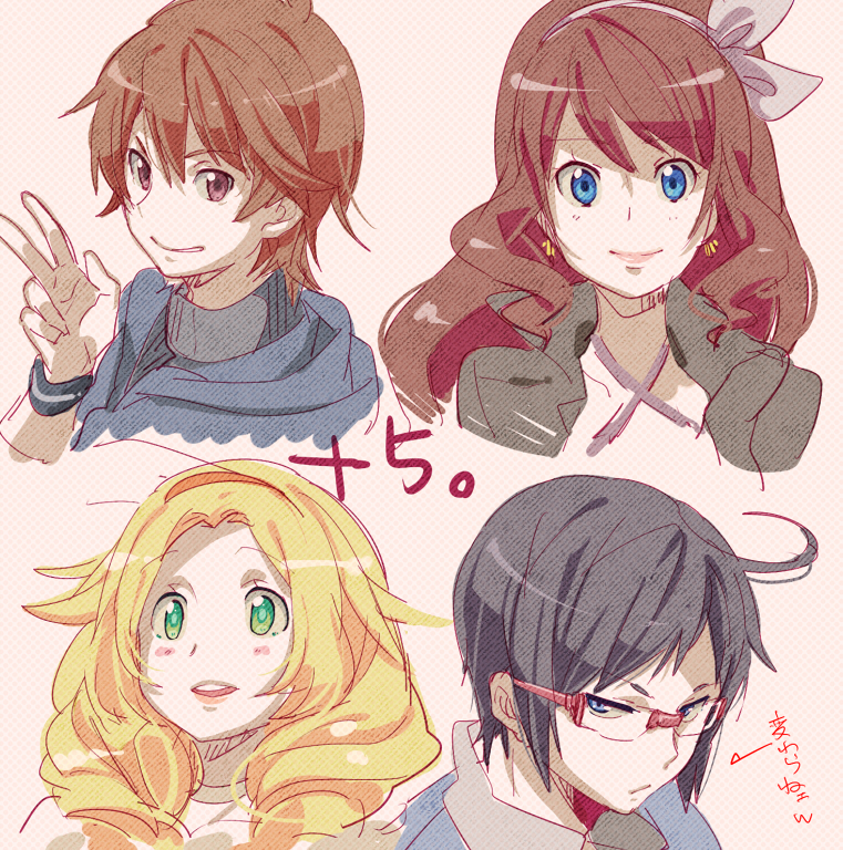 hilda, hilbert, bianca, and cheren (pokemon and 1 more) drawn by shuri_(84k)
