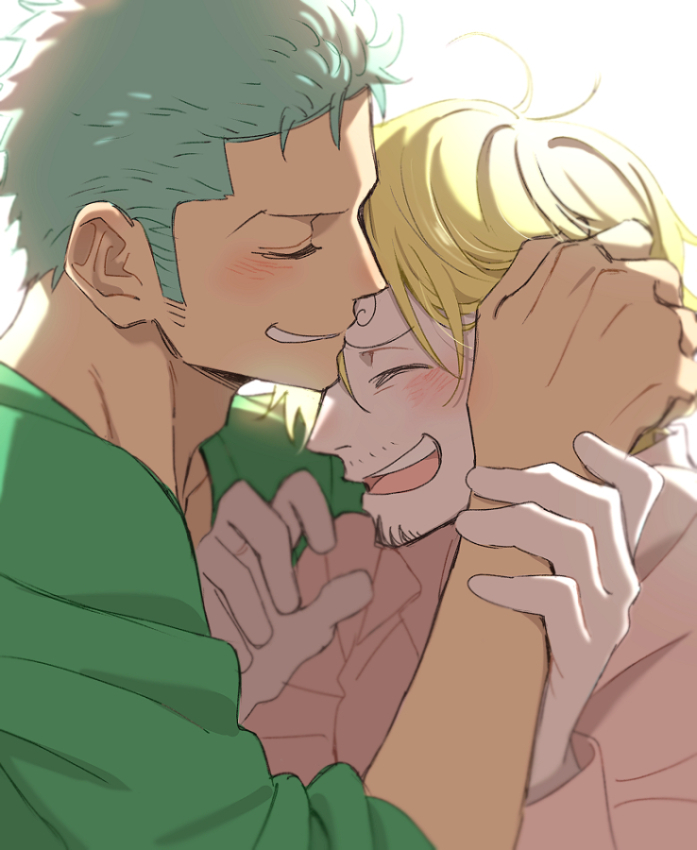roronoa zoro and sanji (one piece) drawn by taro_(honyarara00)