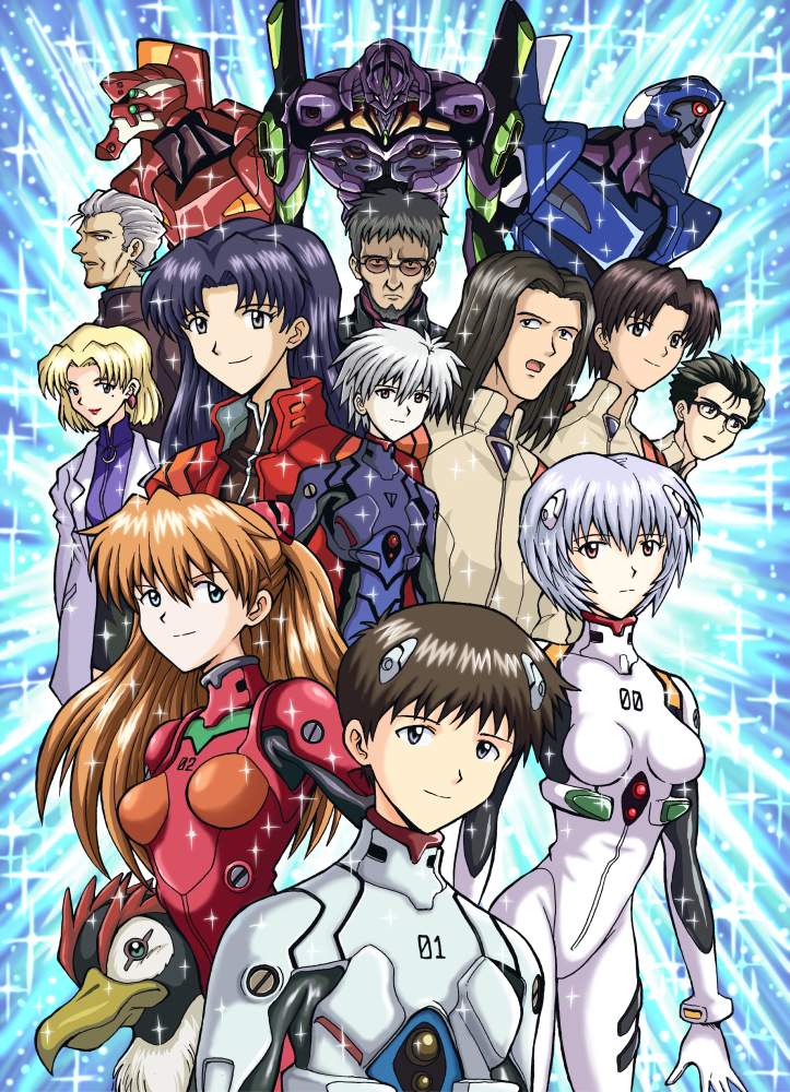 souryuu asuka langley, ayanami rei, ikari shinji, nagisa kaworu, katsuragi misato, and 10 more (neon genesis evangelion) drawn by amai_yadoraki