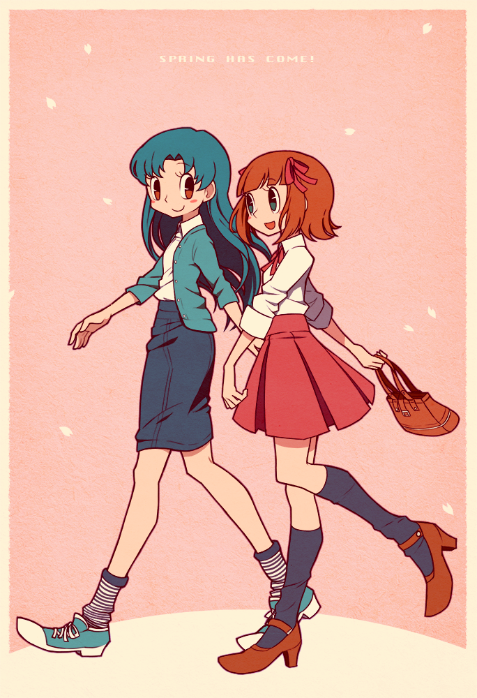 kisaragi chihaya and amami haruka (idolmaster) drawn by icon_(sugarless_yogurt)