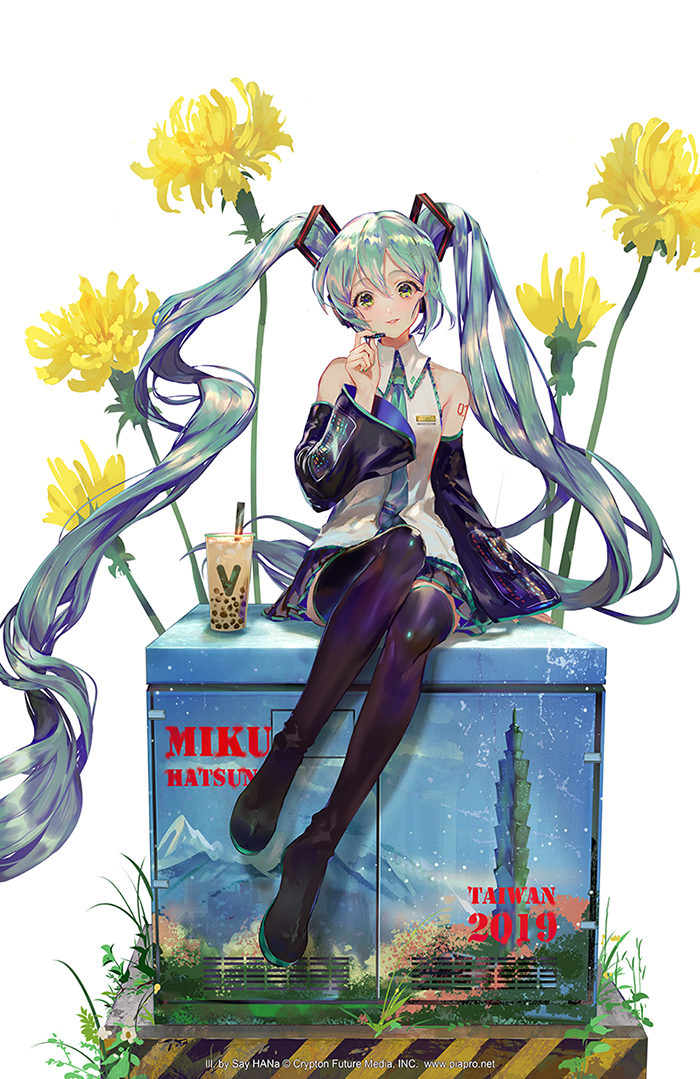 hatsune miku (vocaloid and 1 more) drawn by say_hana