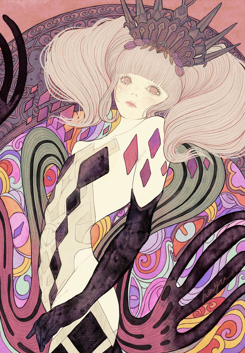 scathach (final fantasy and 1 more) drawn by hagushka