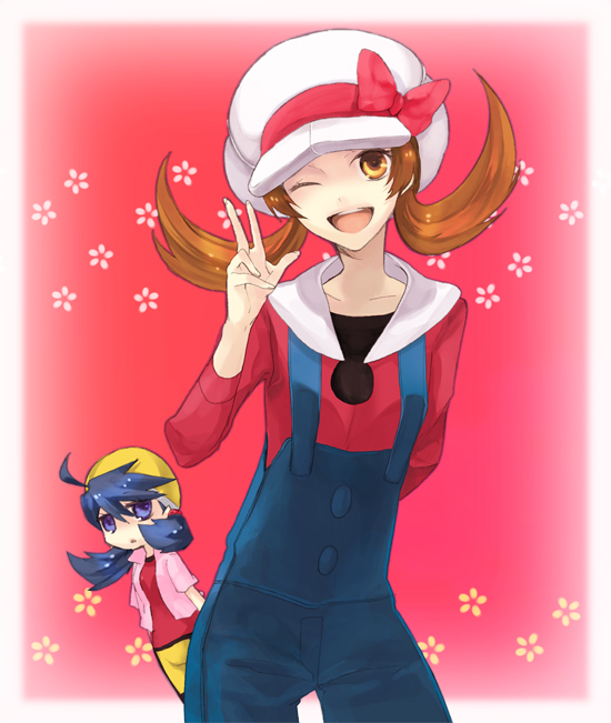 lyra and kris (pokemon and 2 more) drawn by shiratama_moyashi