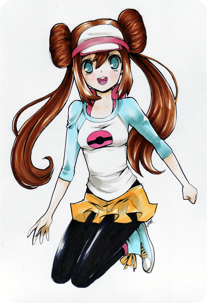 rosa (pokemon and 1 more) drawn by jumpix