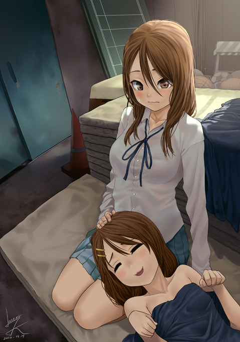 hirasawa yui and tachibana himeko (k-on!) drawn by lasterk