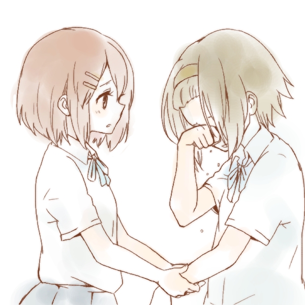 hirasawa yui and tainaka ritsu (k-on!) drawn by kakari_(peehs)
