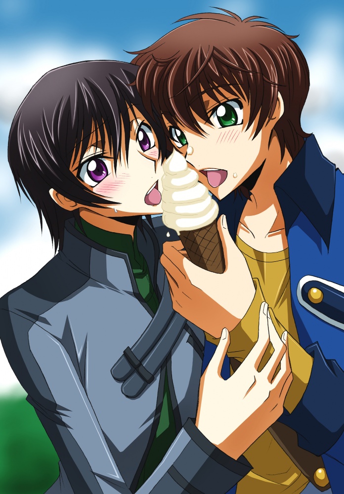 lelouch vi britannia and kururugi suzaku (code geass) drawn by tsunoda_uei
