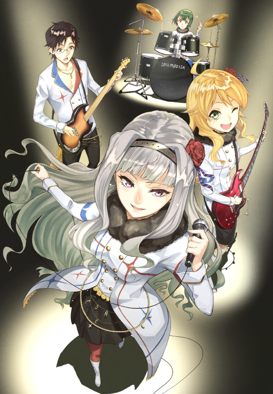 producer, hoshii miki, shijou takane, and otonashi kotori (idolmaster) drawn by suruga_kreuz